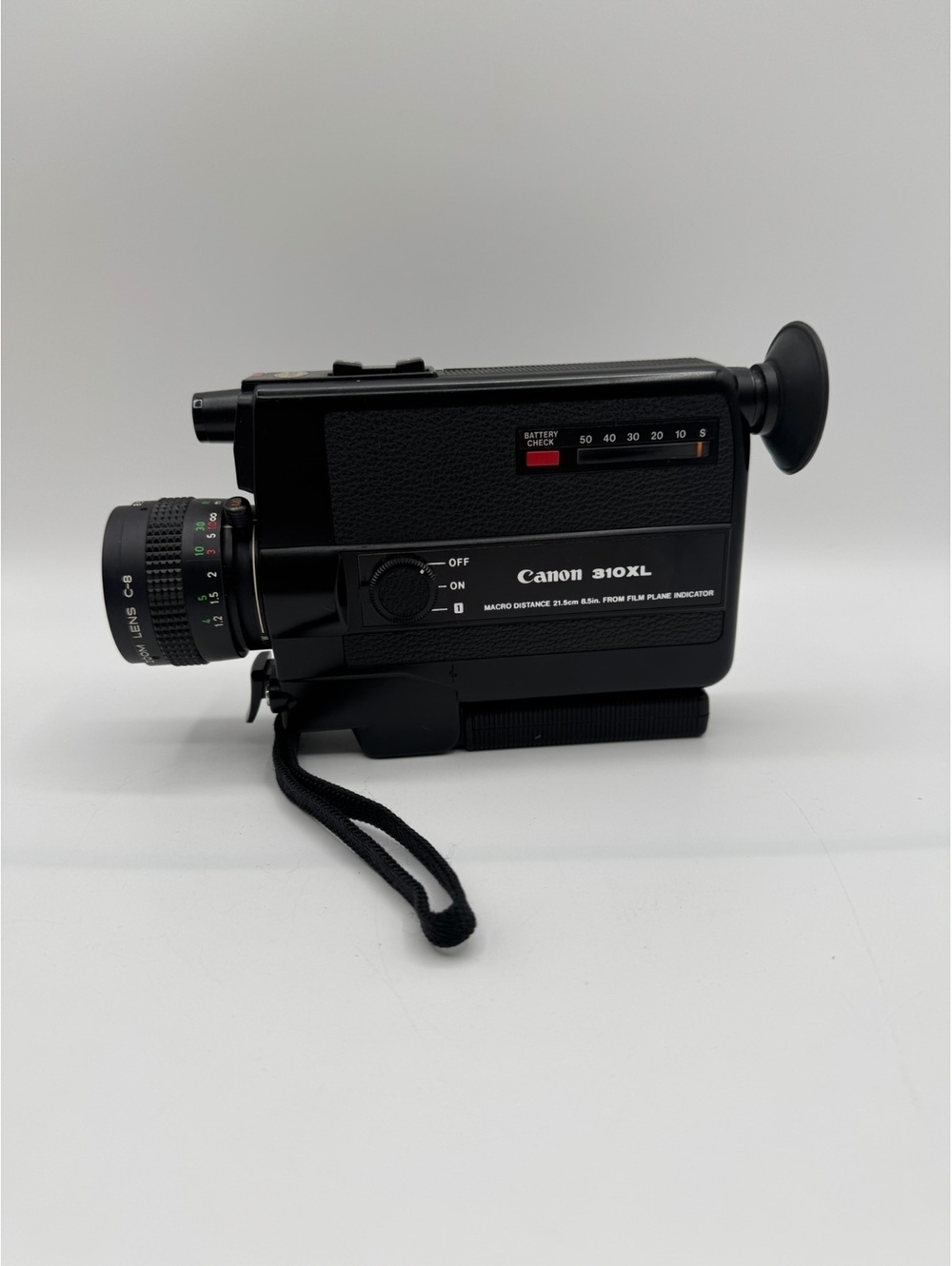 Canon 310XL Super 8 Movie Camera C-8 8.5-25.5mm f/1.0 Lens Tested w/ Case